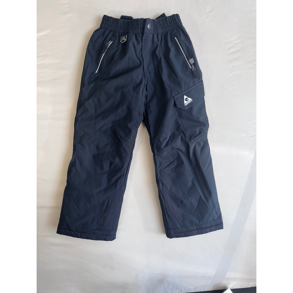Gerry Kids Black Insulated Snow Pants Adjustable Suspenders Size S 7/8